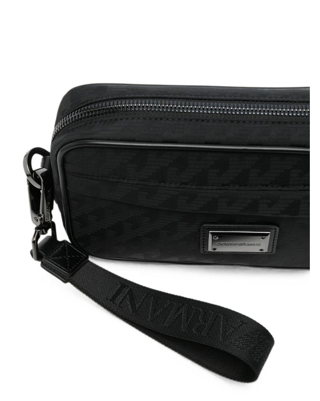 Emporio Armani Black Logo Nylon Beauty-Case for men