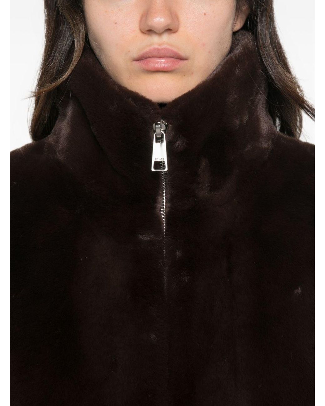 Apparis Black Brooks Faux Fur Jacket