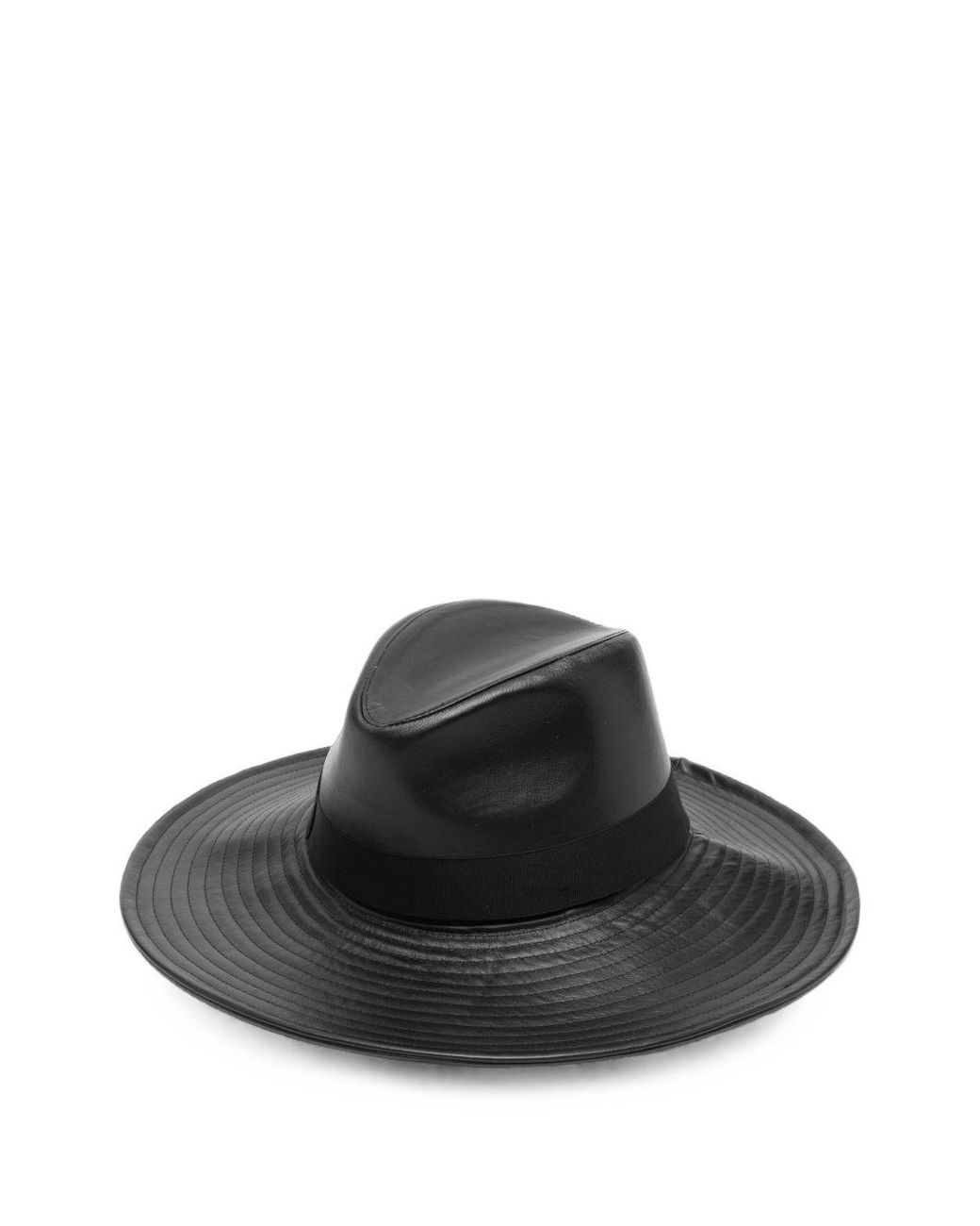 Borsalino Black Sophie Leather Hat