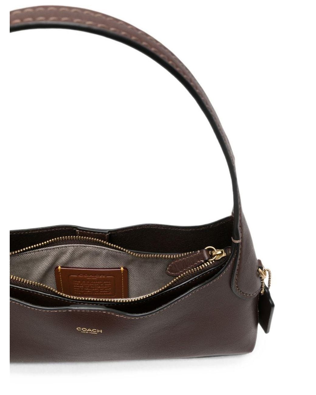 COACH Brown Brooklyn 26 Leather Shoulder Bag