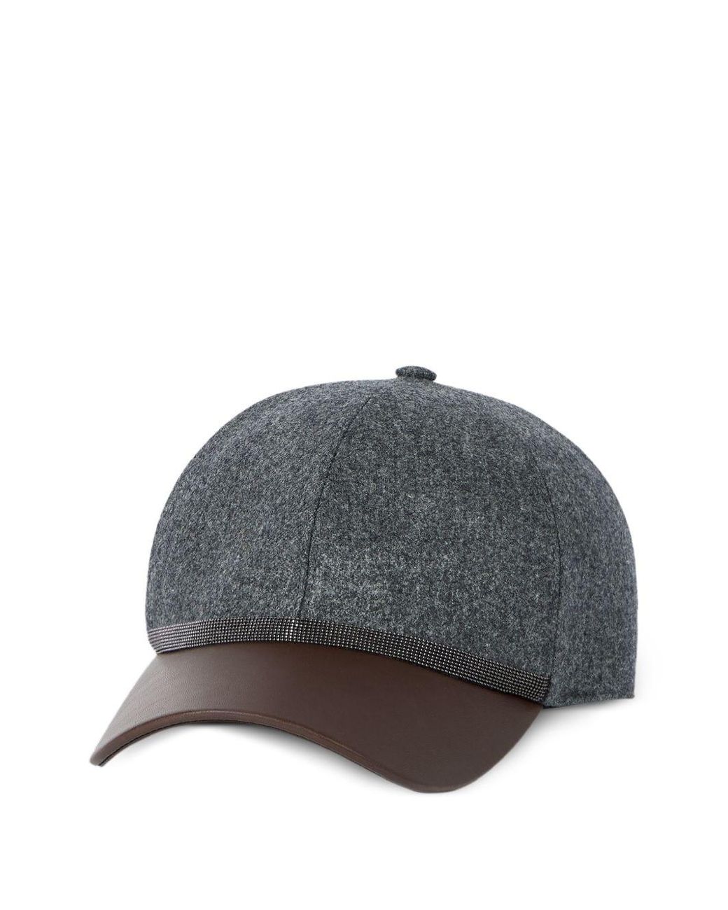 Brunello Cucinelli Gray Baseball Cap