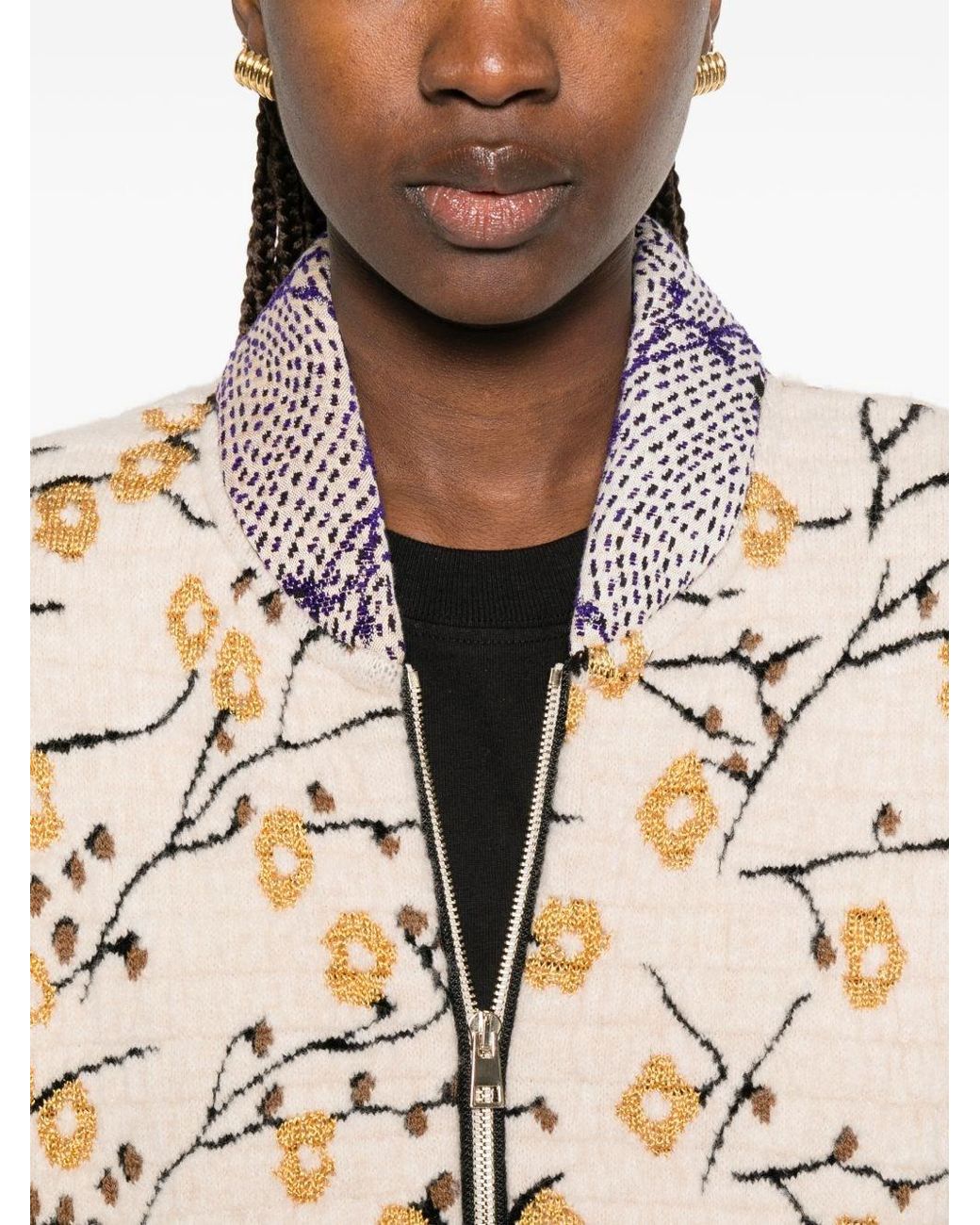 Forte_forte Natural Jacquard Bomber Jacket