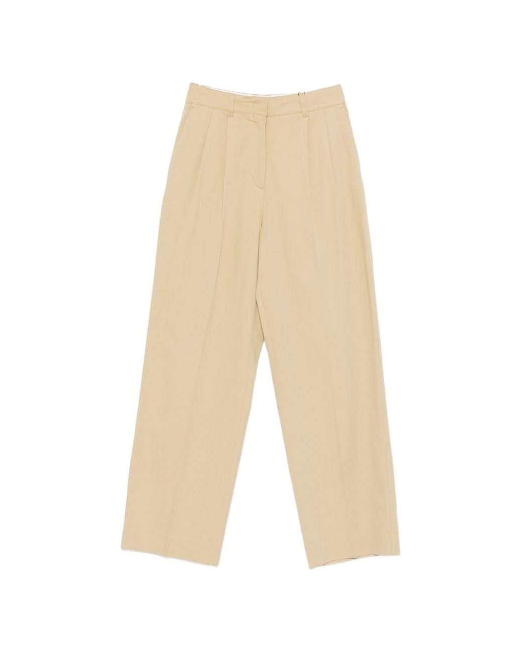 DUNST White Cotton Blend Chino Trousers
