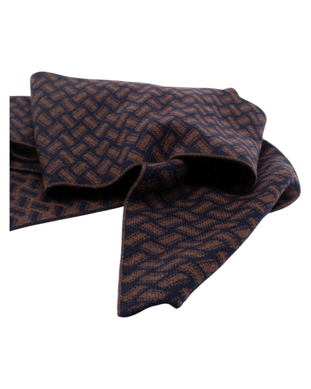 Drumohr Blue Biscottino Scarf By for men