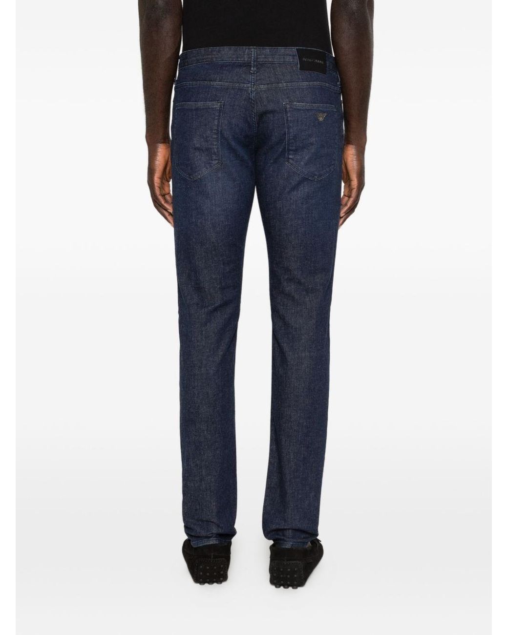 Emporio Armani Blue Slim Denim Jeans for men