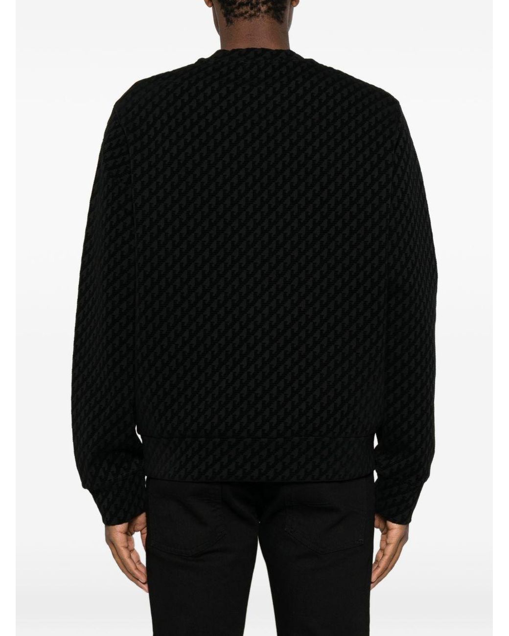 Emporio Armani Black Logo Cotton Sweatshirt for men