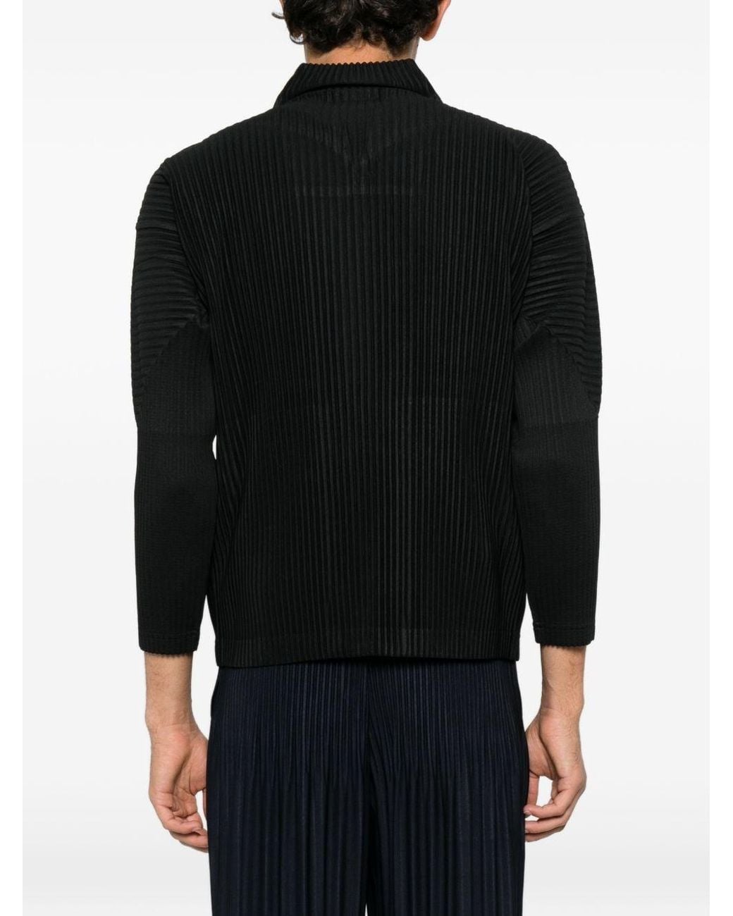 Homme Plissé Issey Miyake Black Pleated Shirt for men