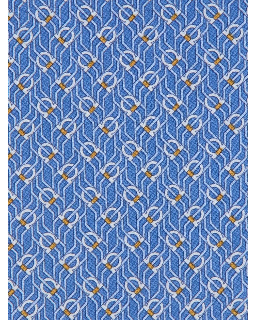 Ferragamo Blue Tetris Tie for men