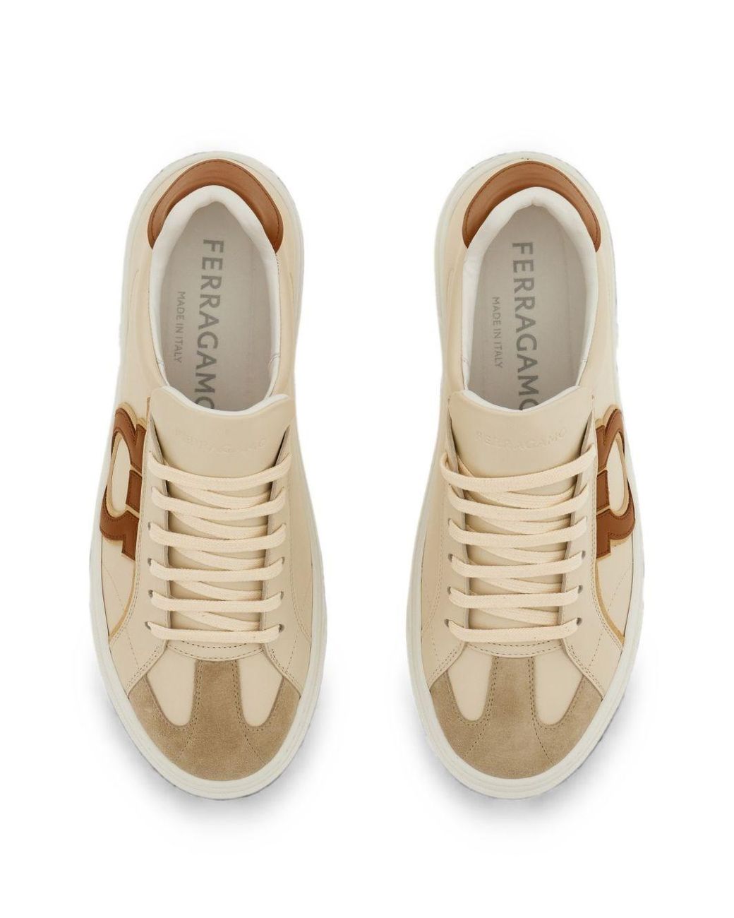 Ferragamo White Leather Sneakers for men