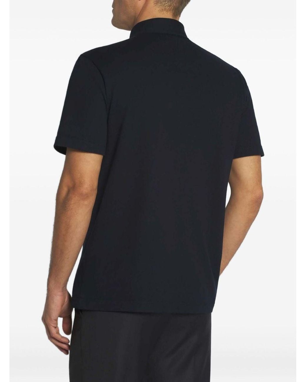 Brioni Black Cotton Polo Shirt for men