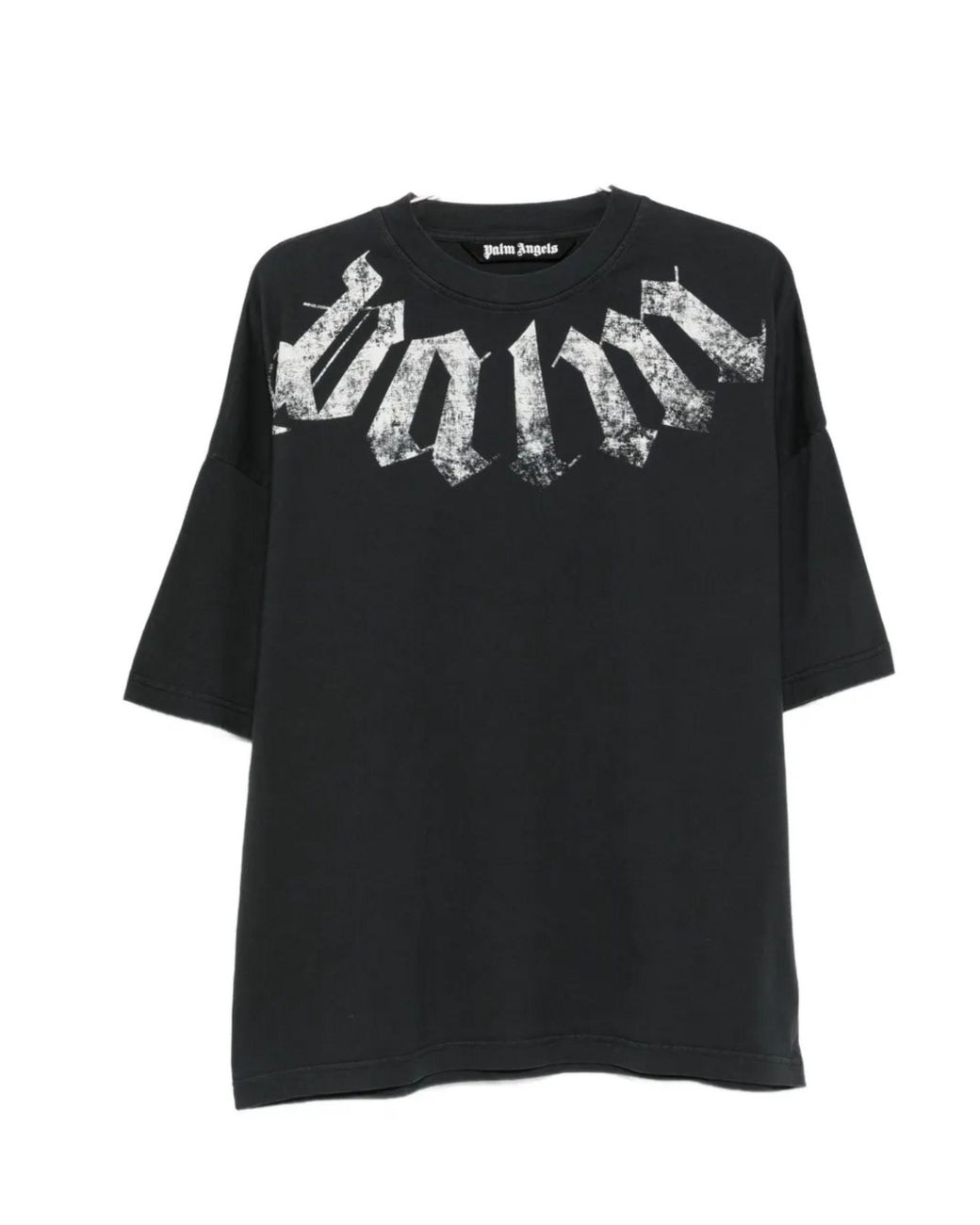 Palm Angels Black Logo Cotton T-Shirt for men