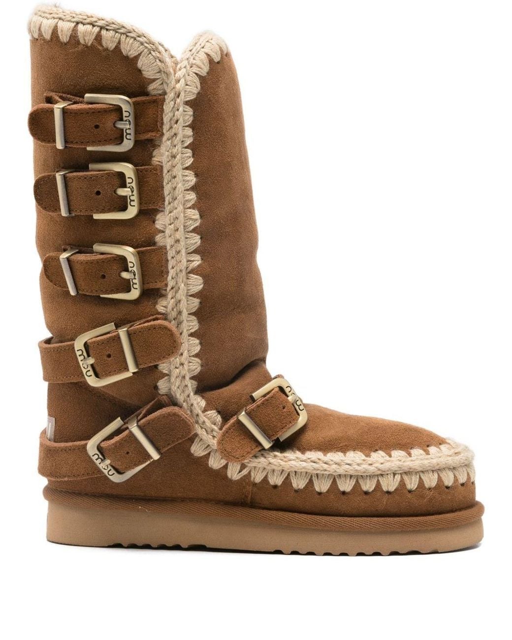 Mou Brown Eskimo 40 Buckle Straps Boots