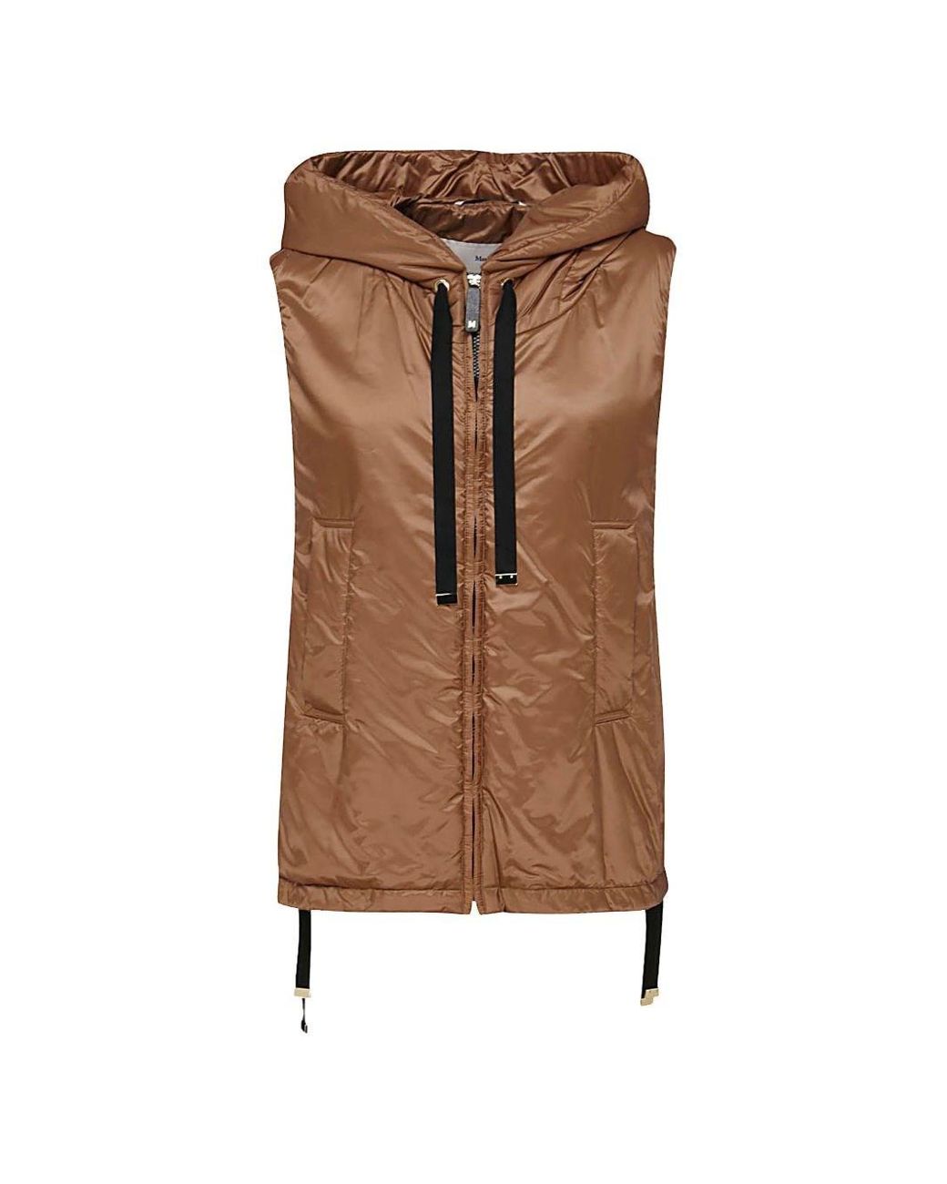 Max Mara Brown Padded Down Vest