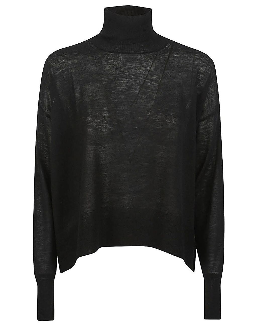 C.t. Plage Black Cashmere High-Neck Sweater