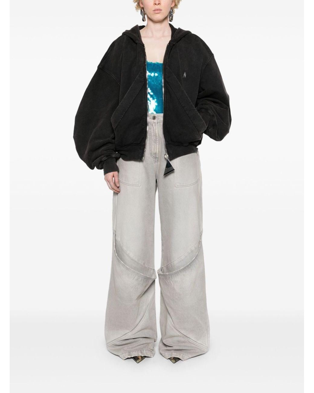 The Attico Gray Pants
