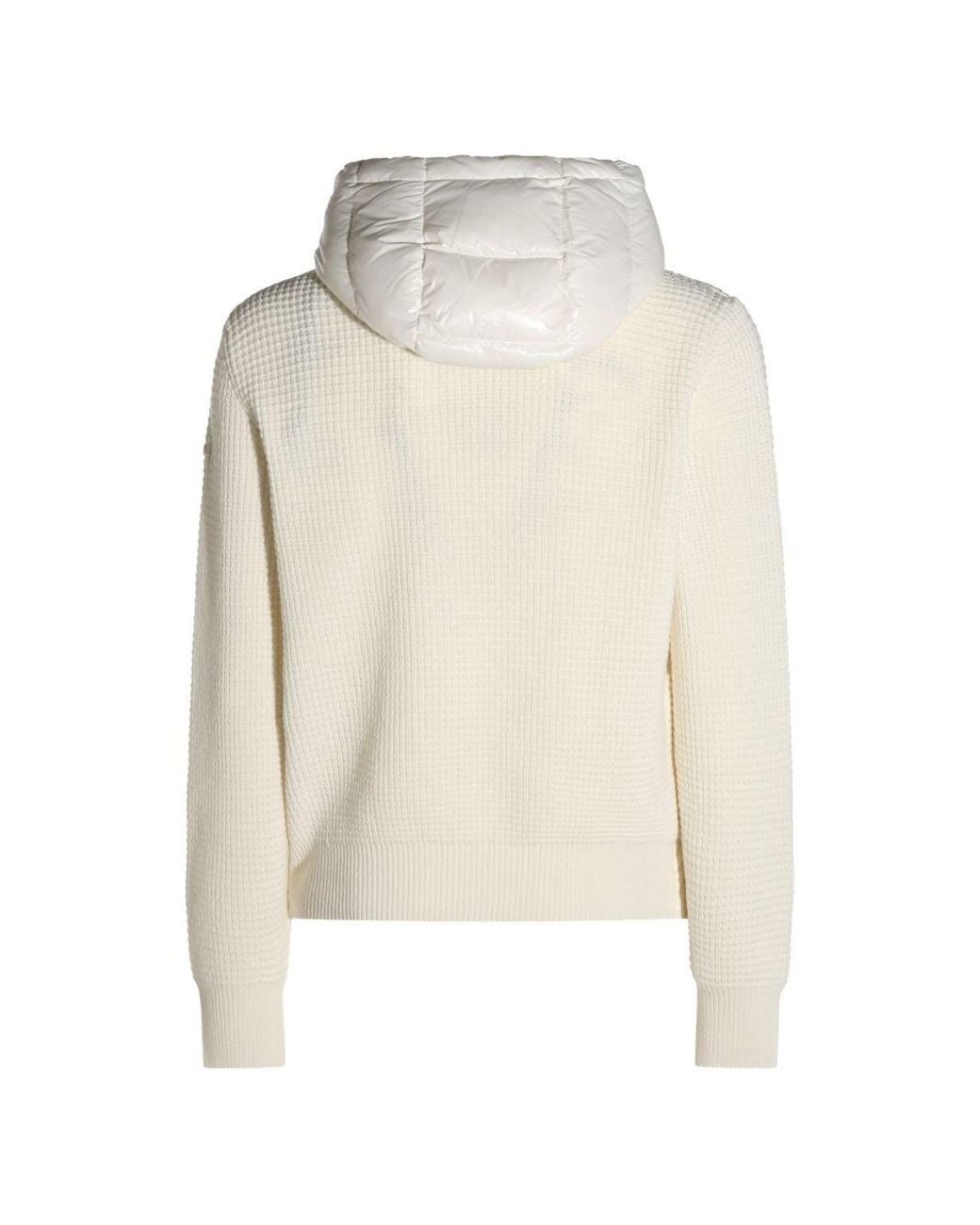Moncler White Wool And Nylon Padded Cardigan for men