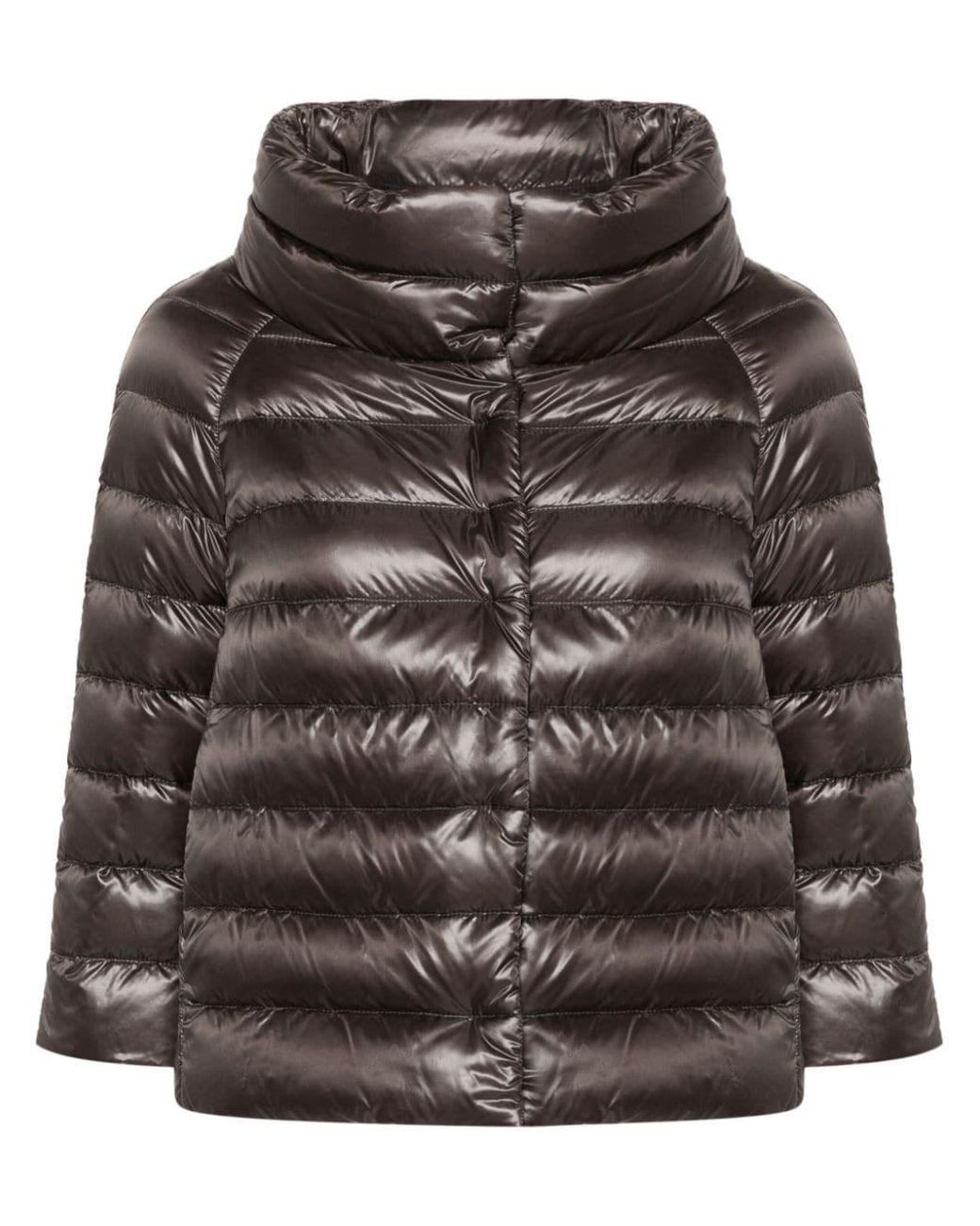 Herno Gray Sofia Nylon Cape
