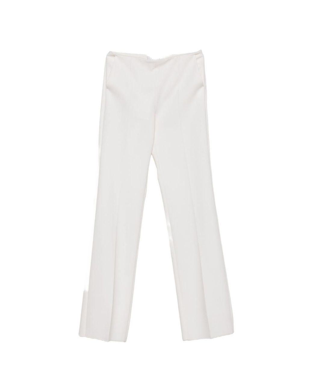 Max Mara White Wool Trousers