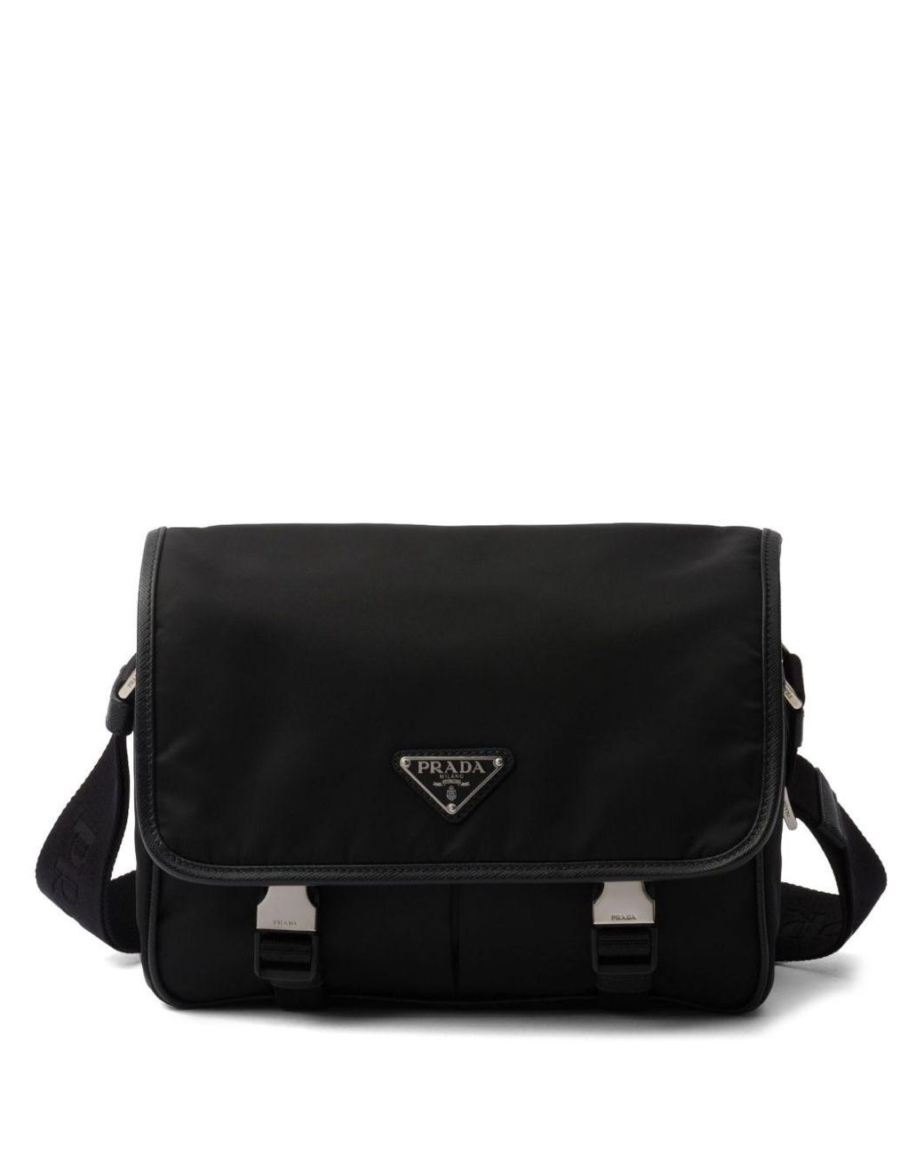 Prada Black Re-Nylon And Saffiano Shoulder Bag for men