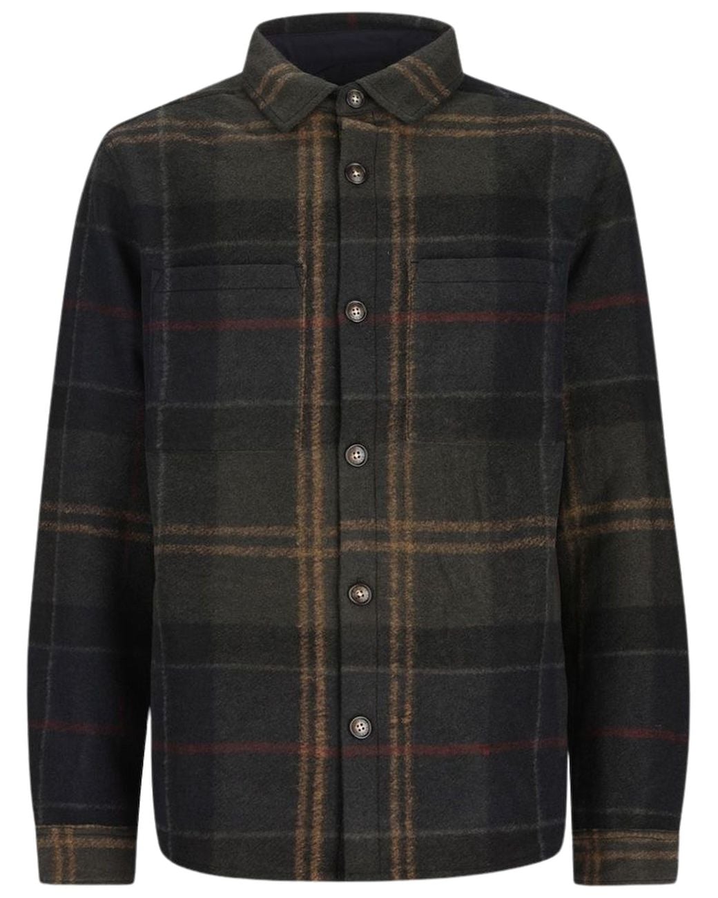 Barbour Black Woodlane Brushed-Finish Shirt By for men
