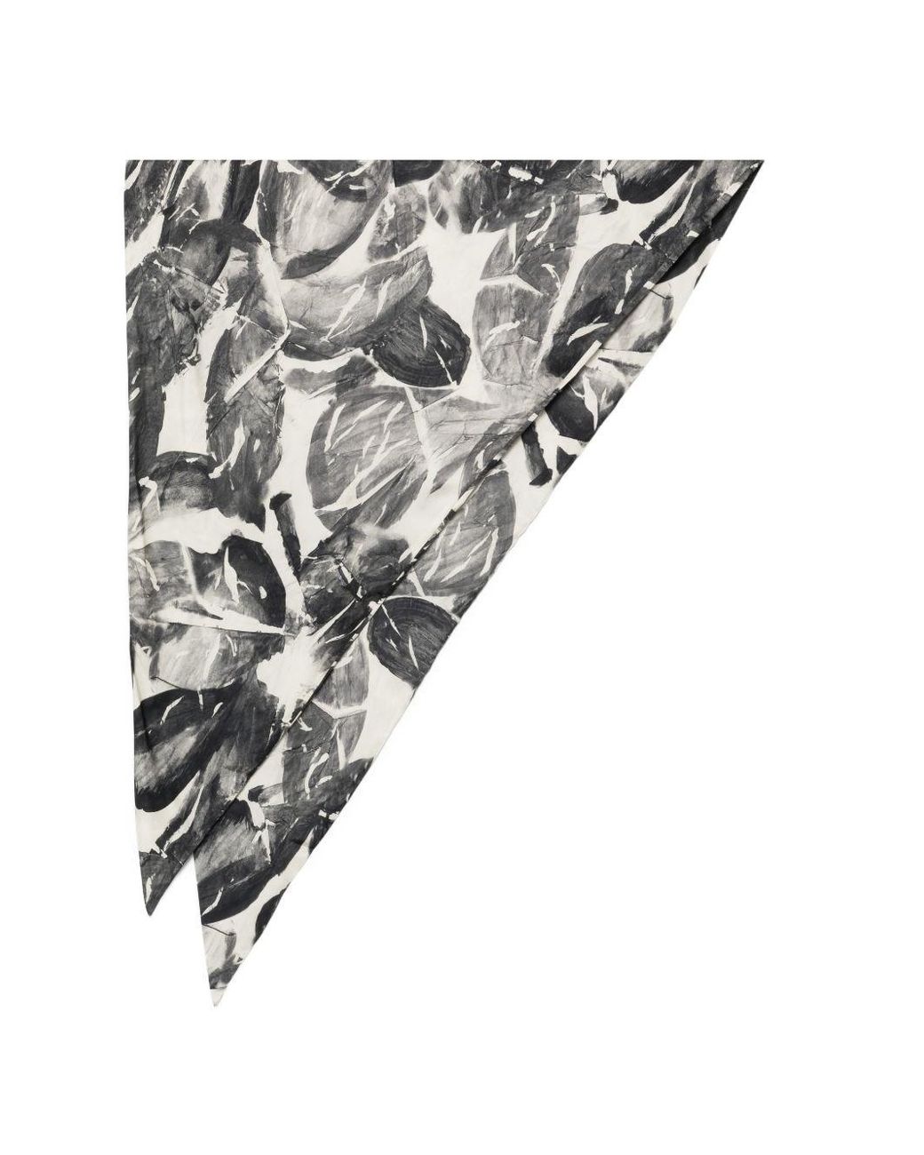 Alysi White Printed Silk Foulard