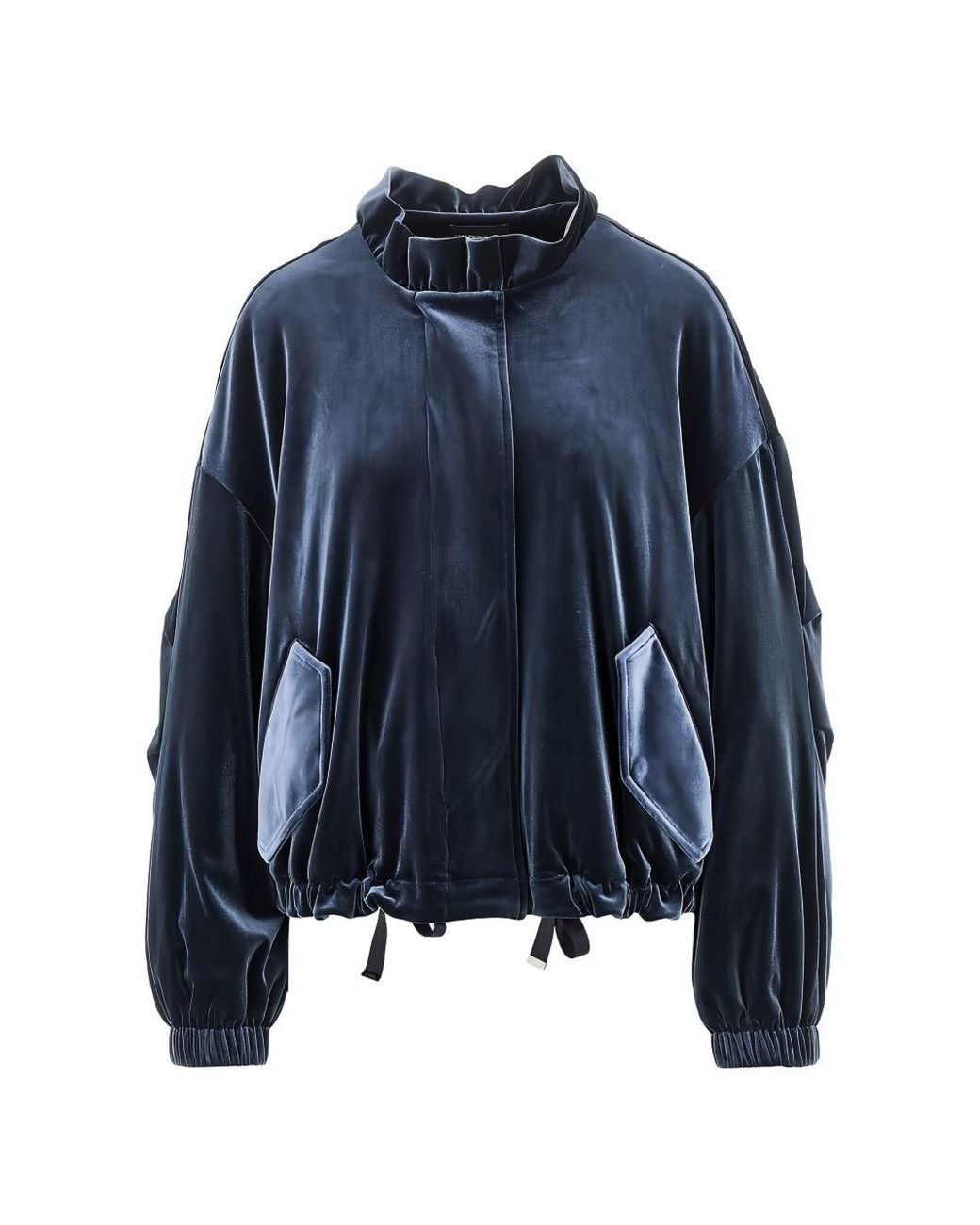 Emporio Armani Blue Chenille Blouson Jacket