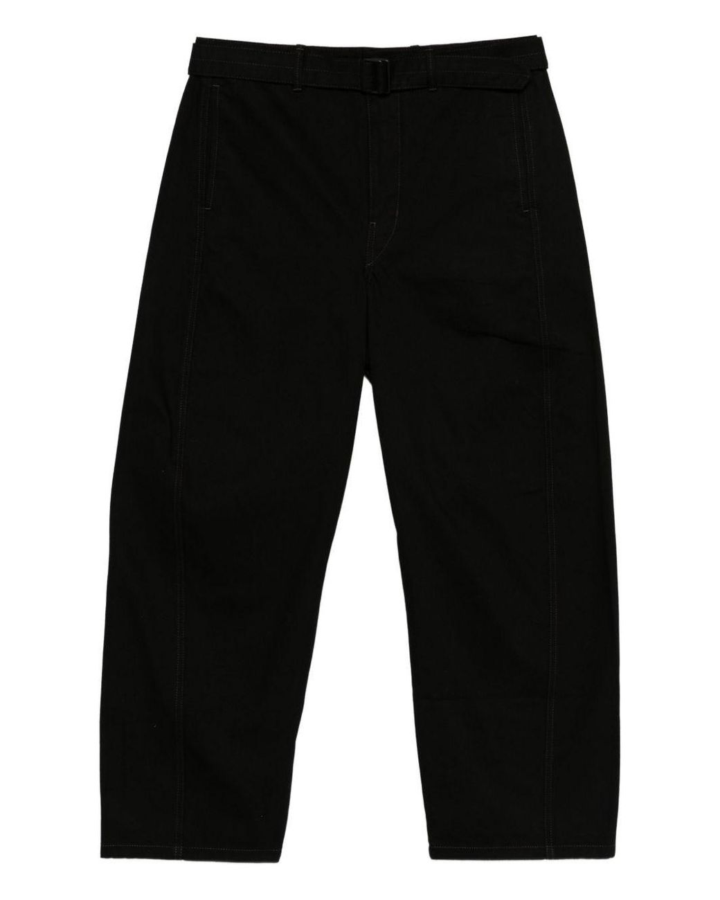 Lemaire Black Twisted Belted Trousers for men