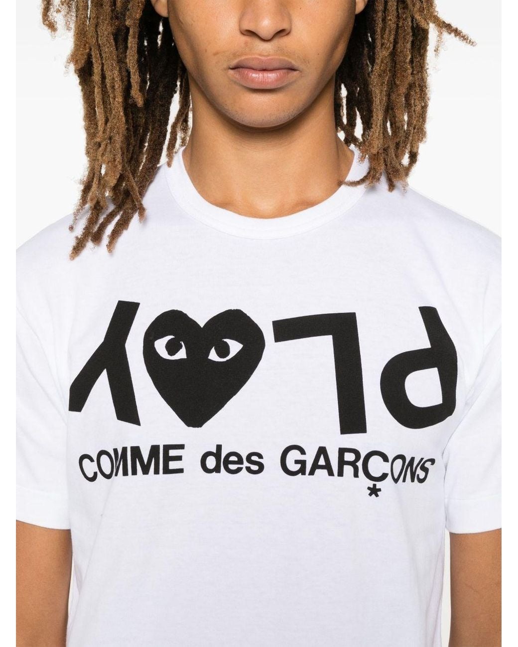 COMME DES GARÇONS PLAY White Cotton T-Shirt for men