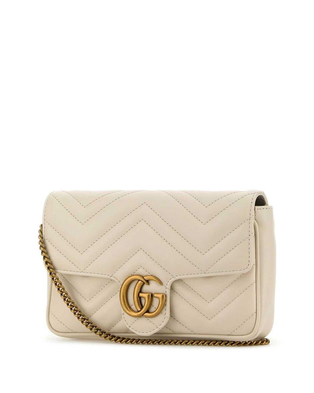 Gucci Natural Gg Marmont Leather Mini Bag