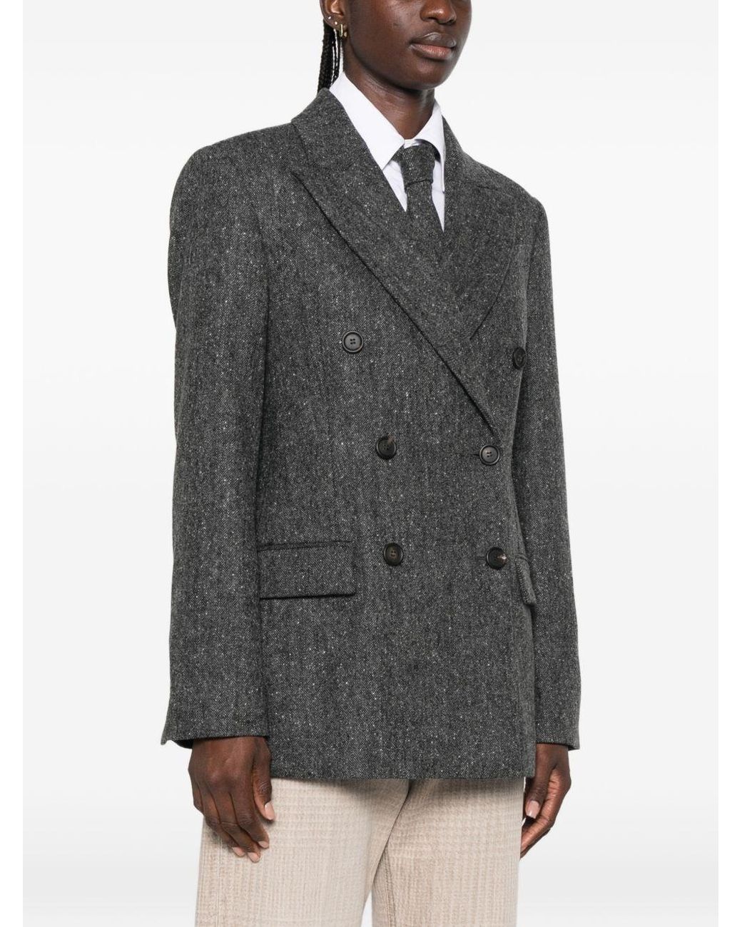 Brunello Cucinelli Gray Wool Jacket