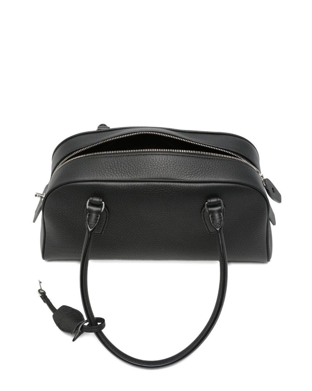 The Row Black India Small Leather Shoulder Bag