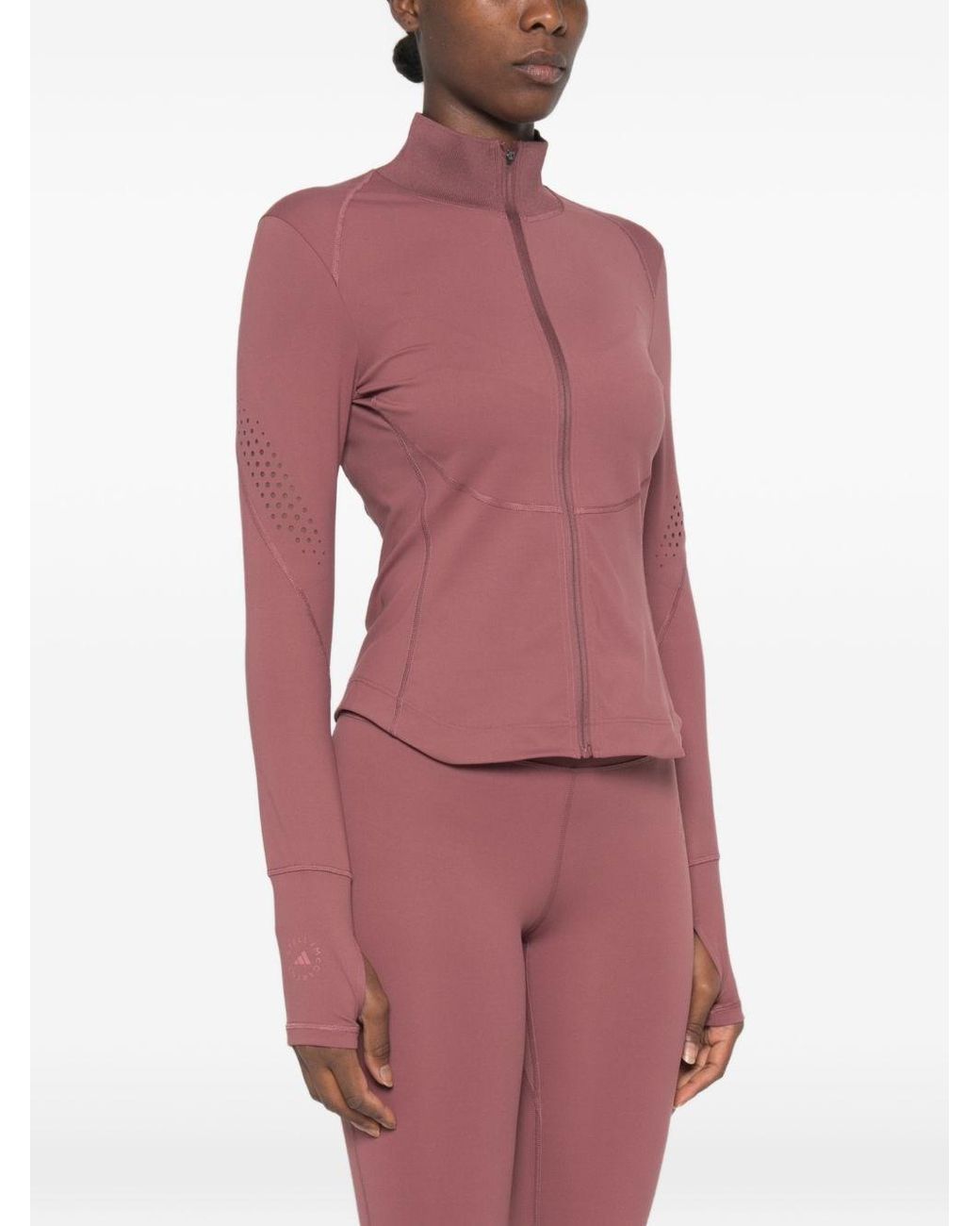 Adidas By Stella McCartney Red Zipped Sweatshirt