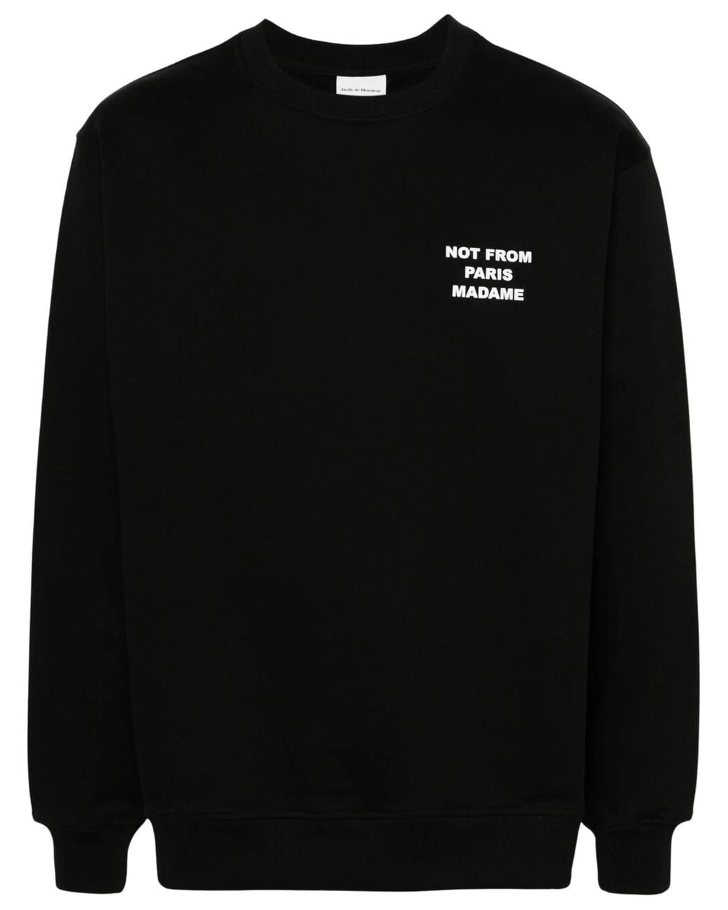 Drole de Monsieur Black Le Sweatshirt Slogan Top for men