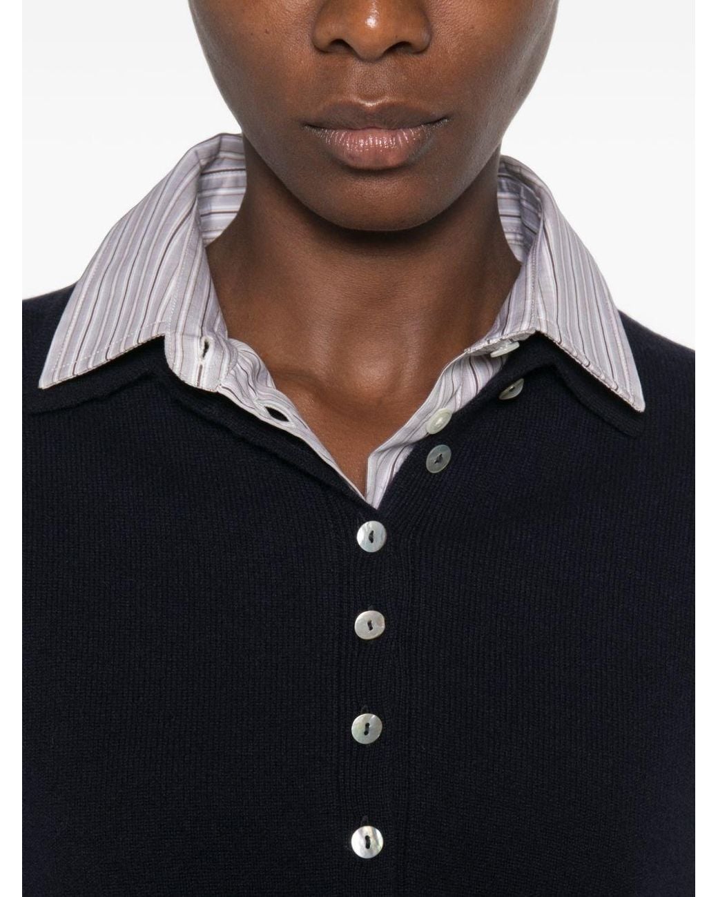 Be You Blue Cashmere Polo Shirt