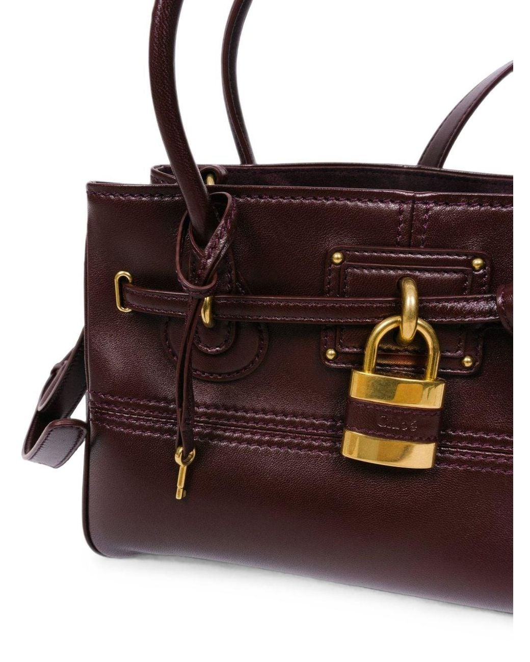 Chloé Purple Paddington Sling Leather Handbag