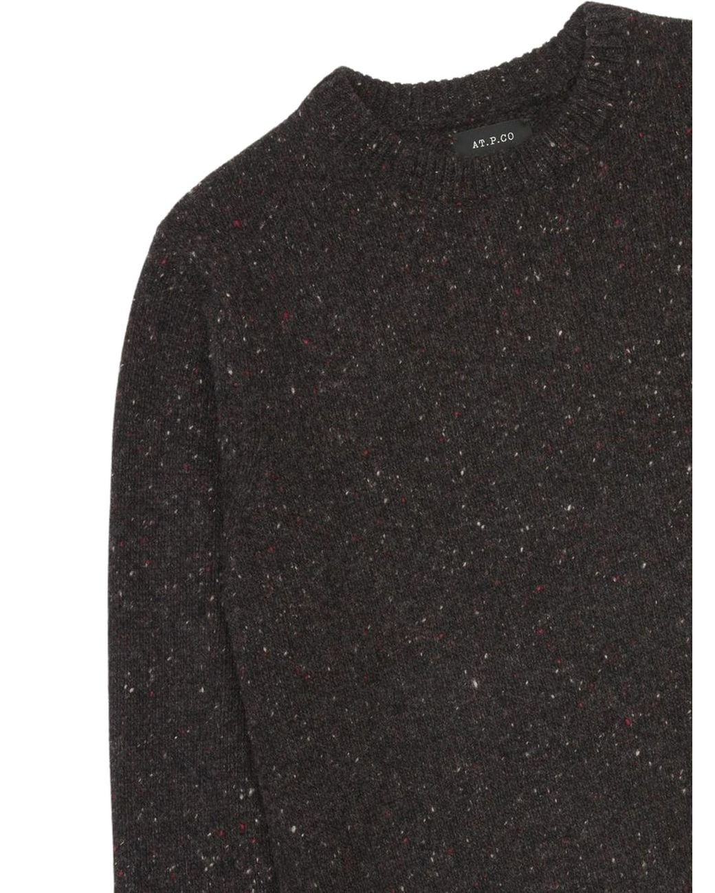 AT.P.CO Black Croft Crew-Neck Knitwear By for men