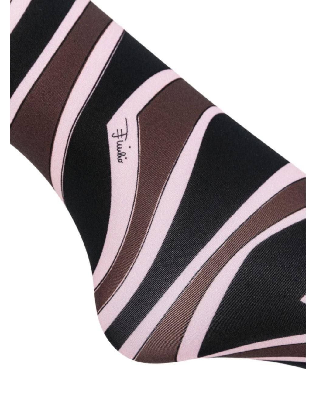Emilio Pucci Black Printed Tights