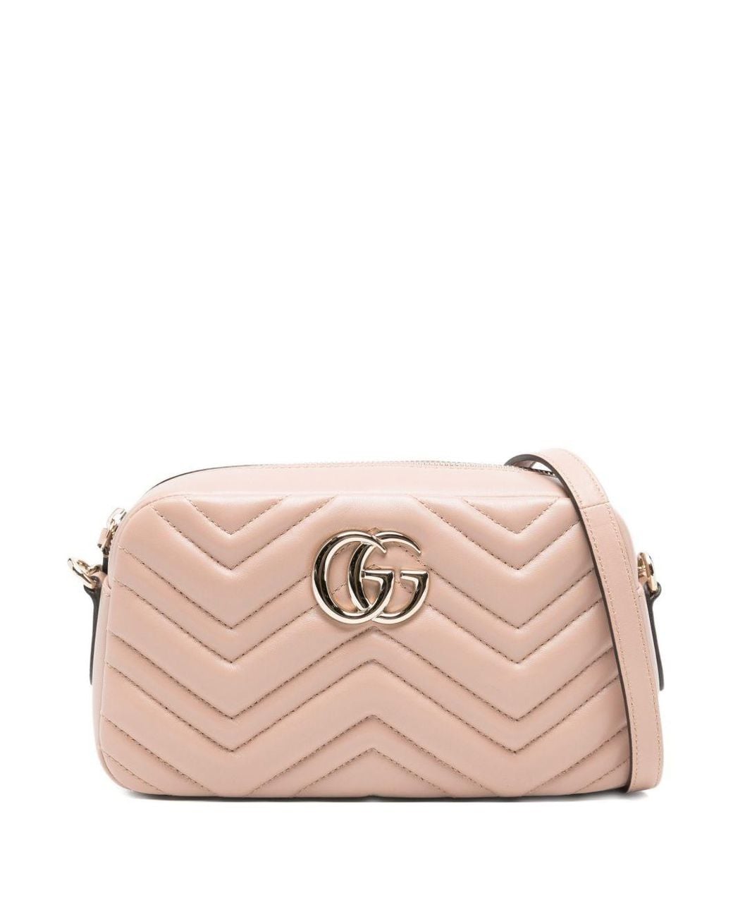 Gucci Pink Gg Marmont Leather Camera Bag
