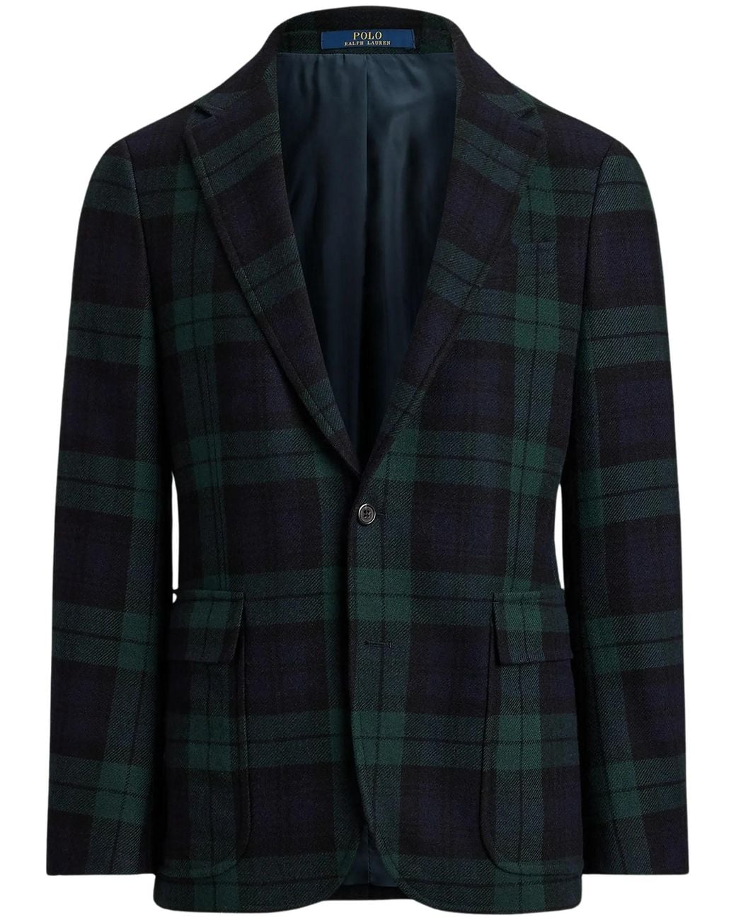 Polo Ralph Lauren Blue Tartan-Check Single-Breasted Blazer for men