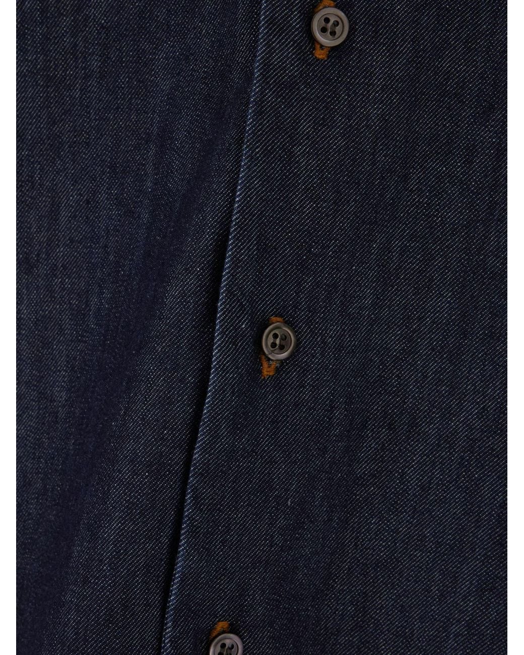 Dries Van Noten Blue Denim Shirt for men