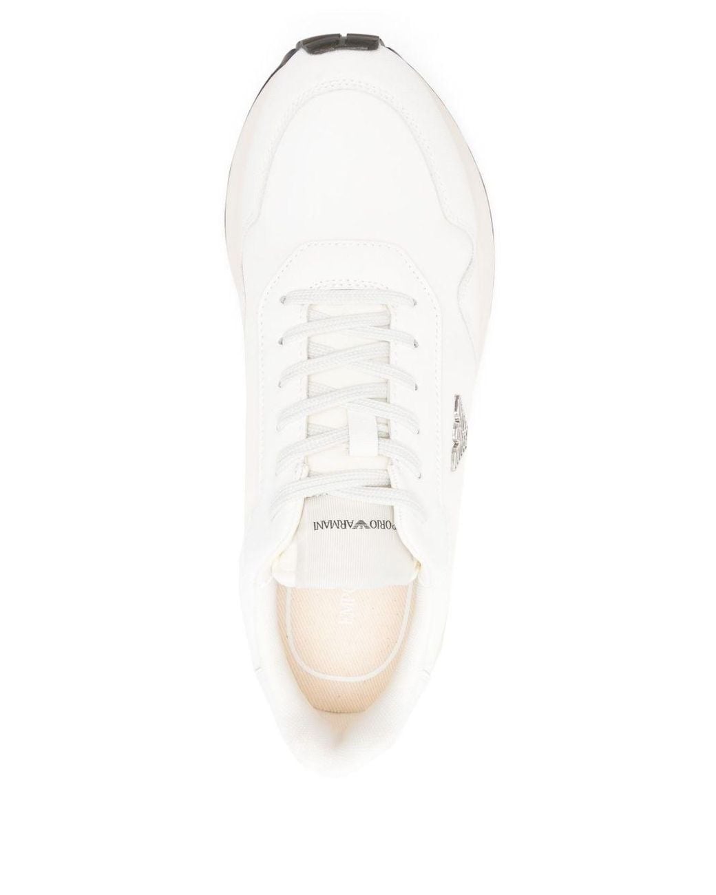 Emporio Armani White Logo Sneakers for men