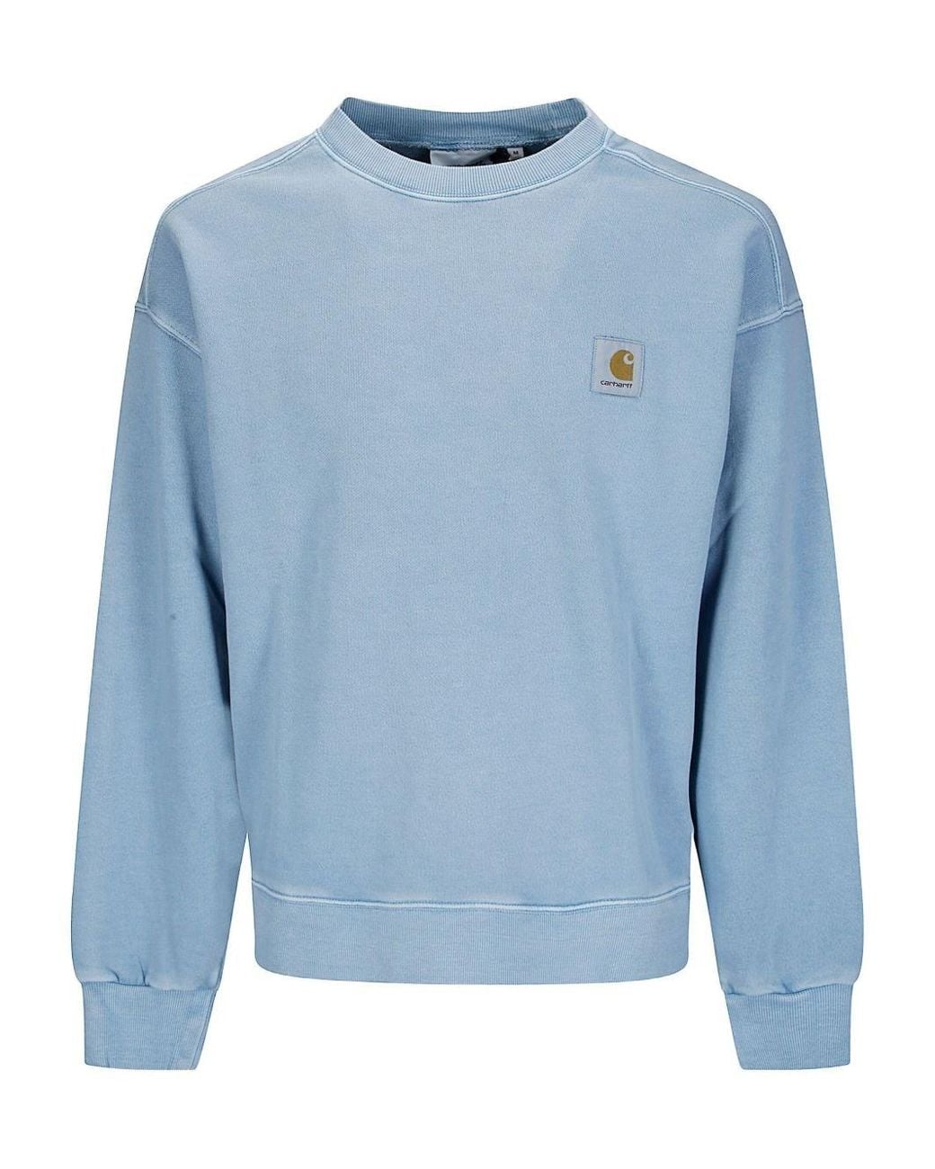 Carhartt Blue Logo Cotton Sweatshirt for men