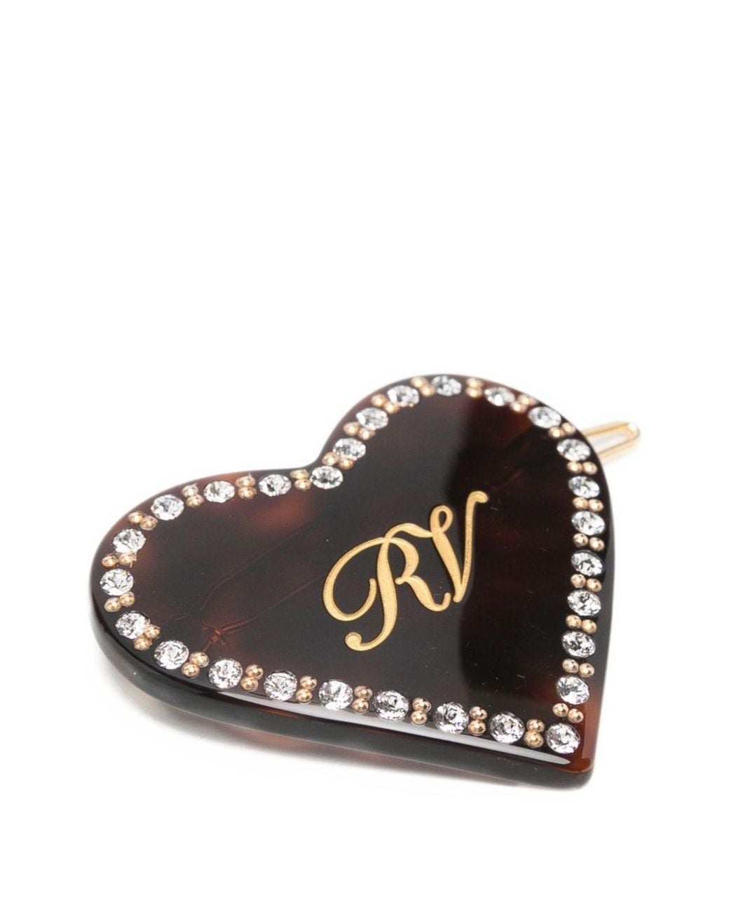 Roger Vivier Black Heart Hair Clip