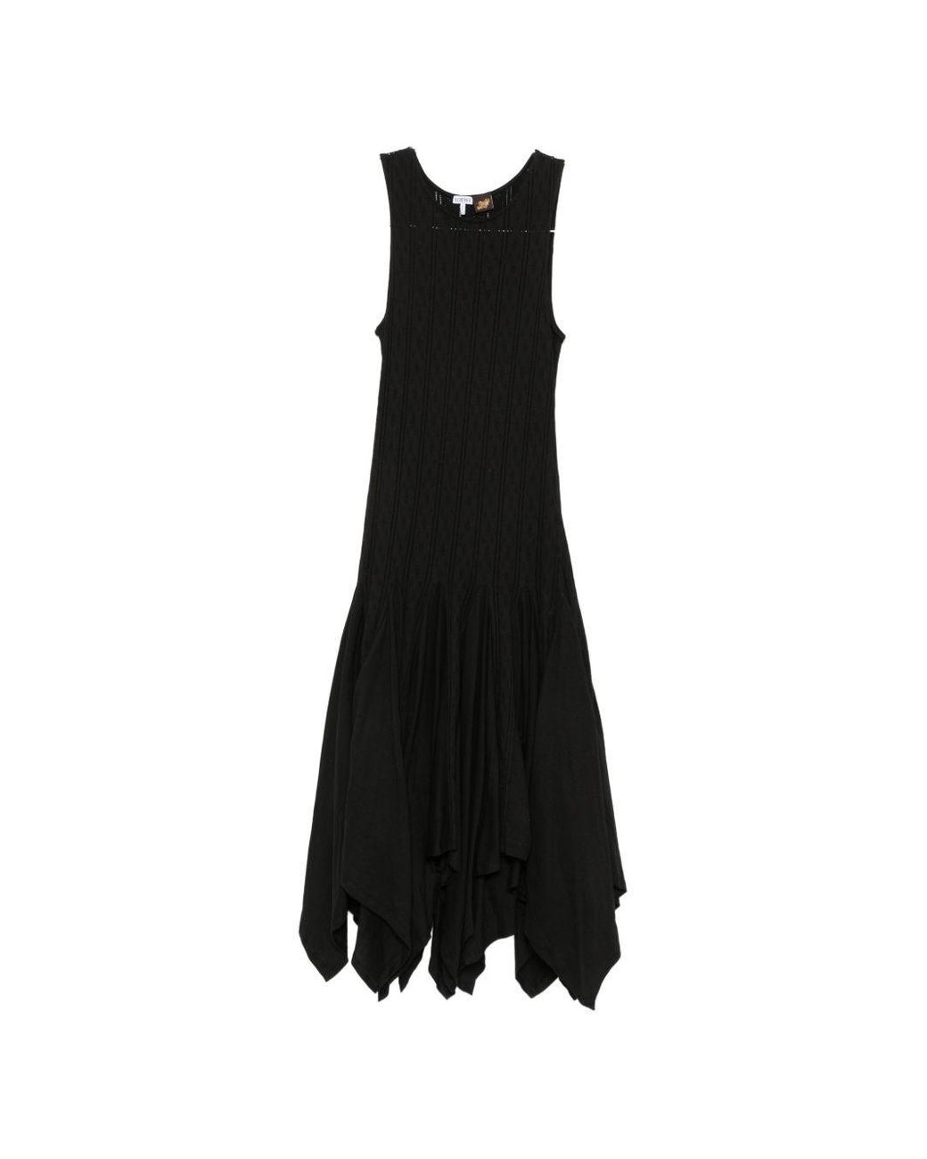 Loewe Black Cotton Long Dress