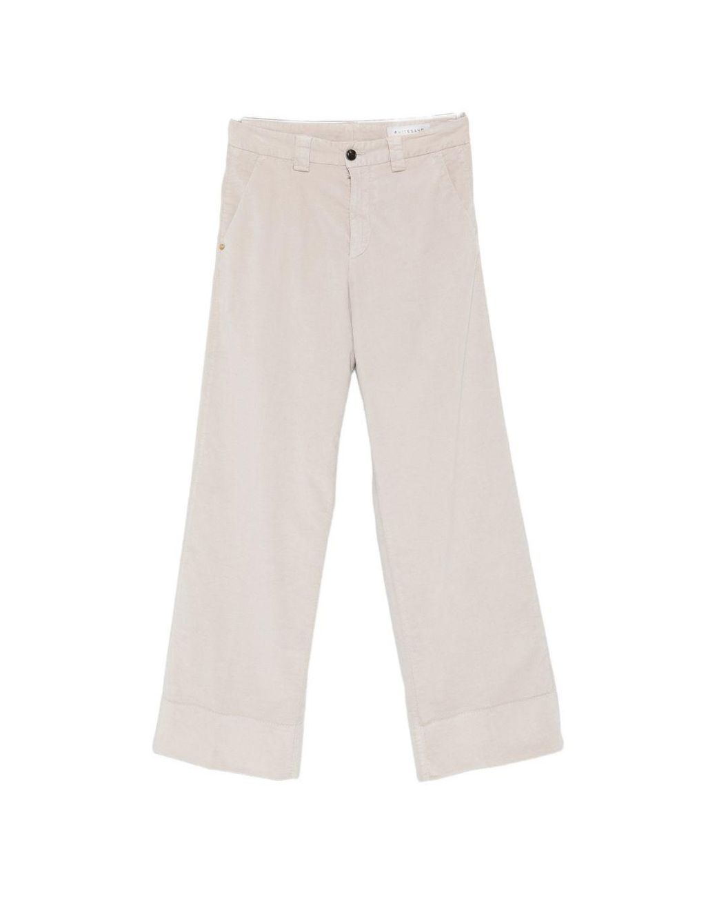 White Sand White Cotton Trousers