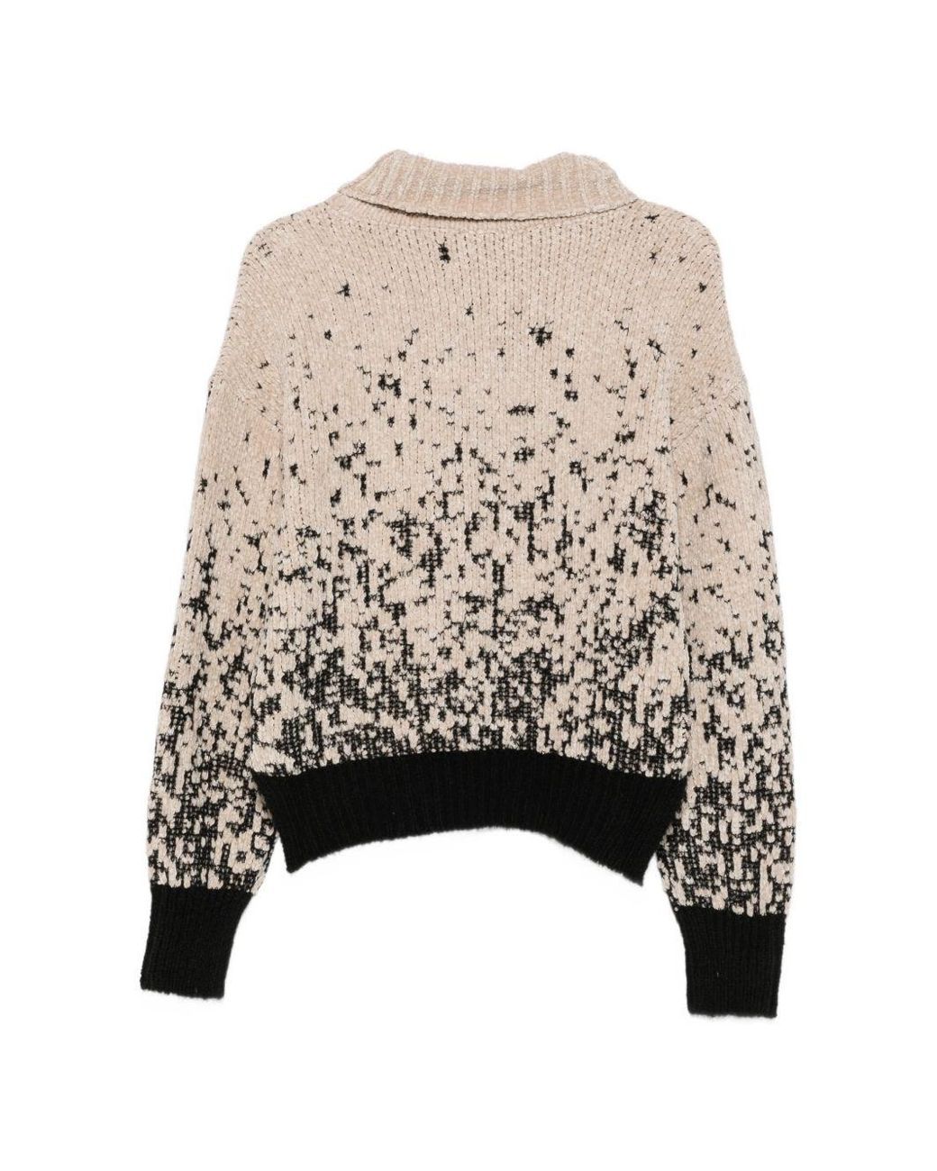 Alysi White Chenille Turtle-Neck Sweater