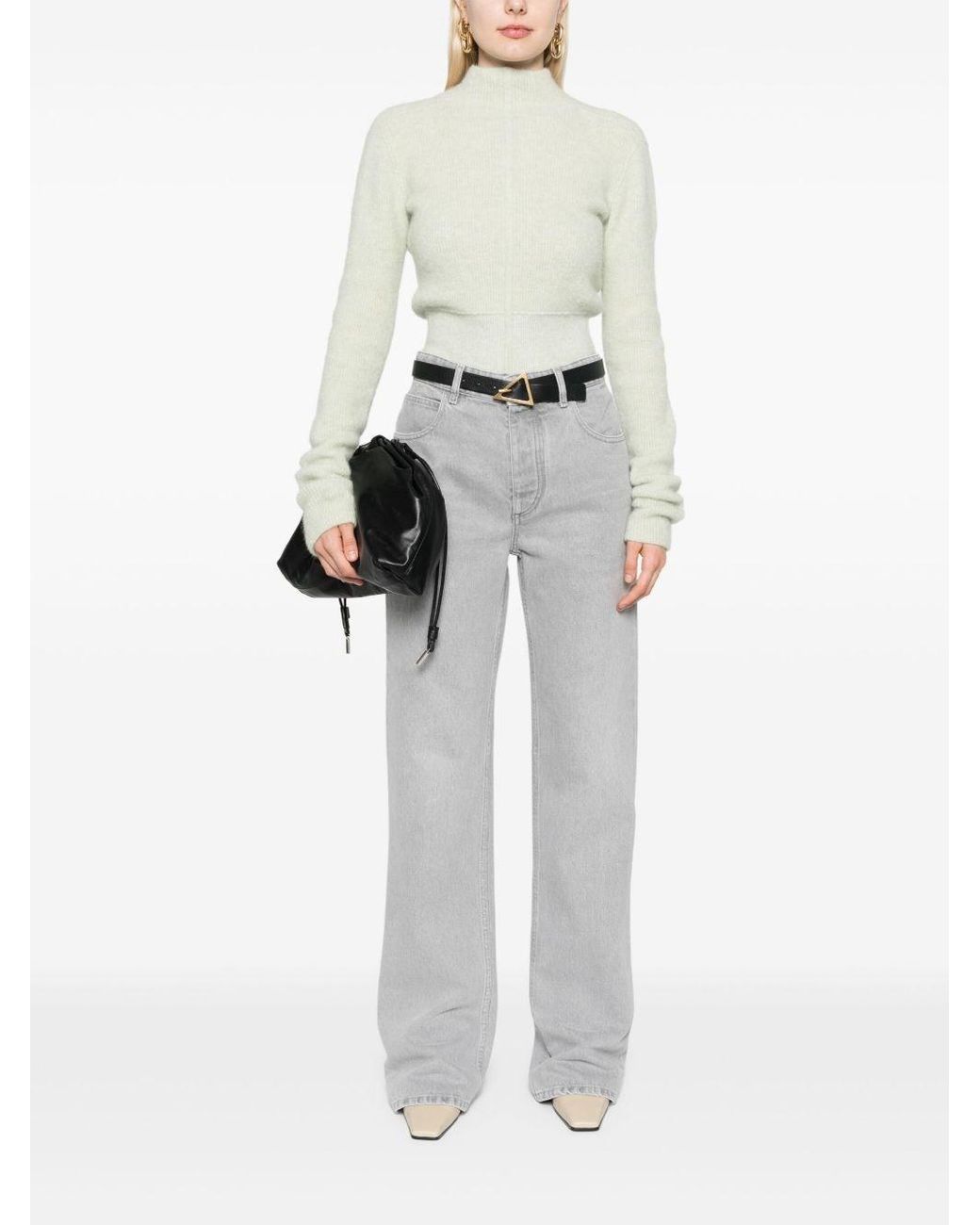 Bottega Veneta Gray Slim Denim Cotton Jeans