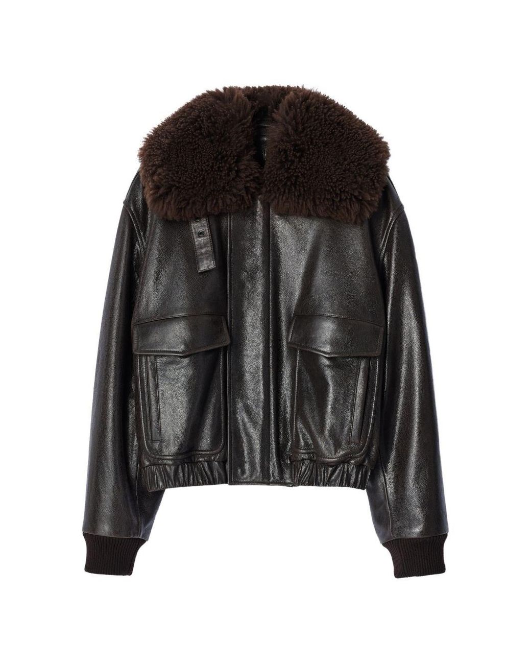Lemaire Black Leather Jacket