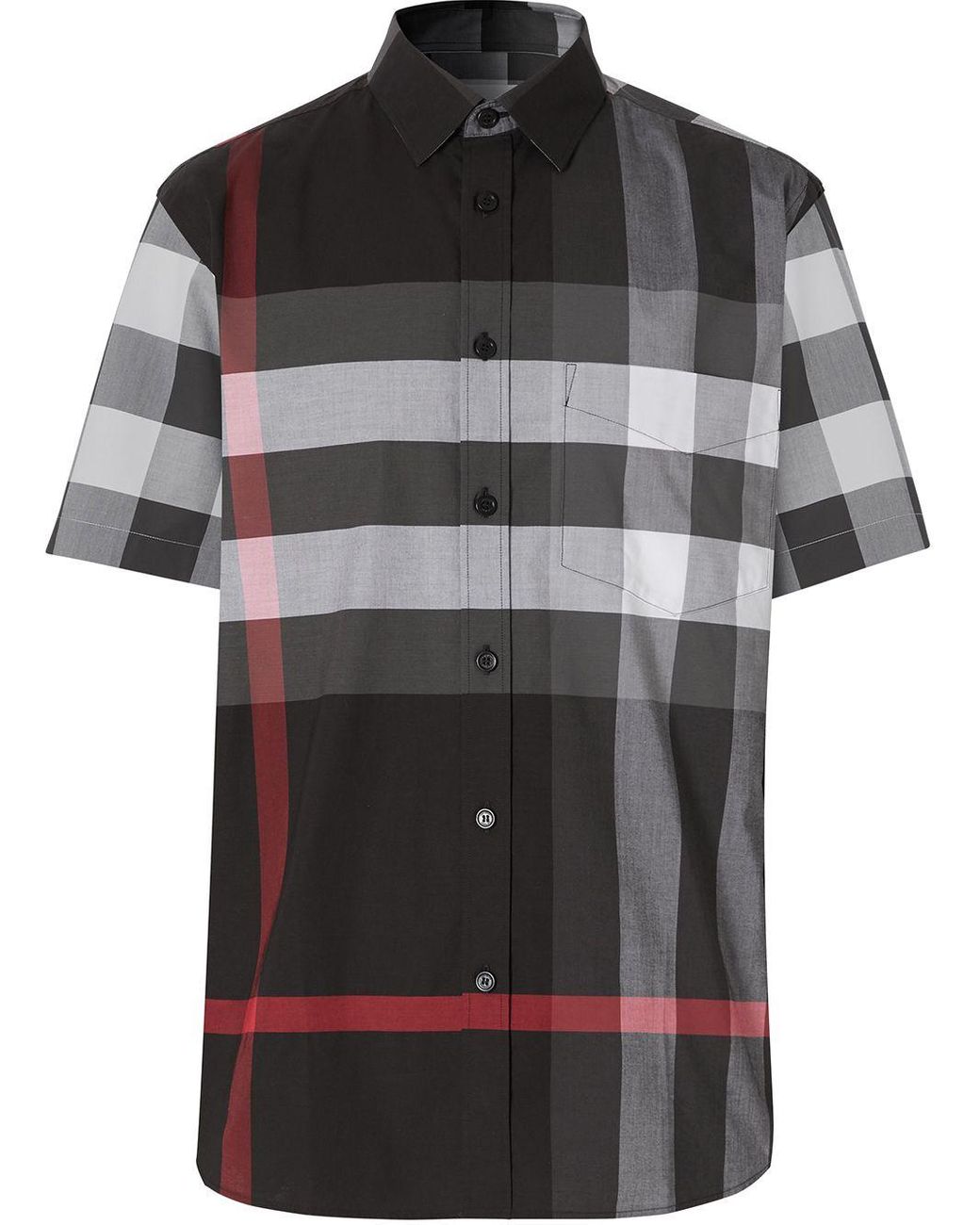 Burberry Somerton Check Shirt in Gray for Men | Lyst