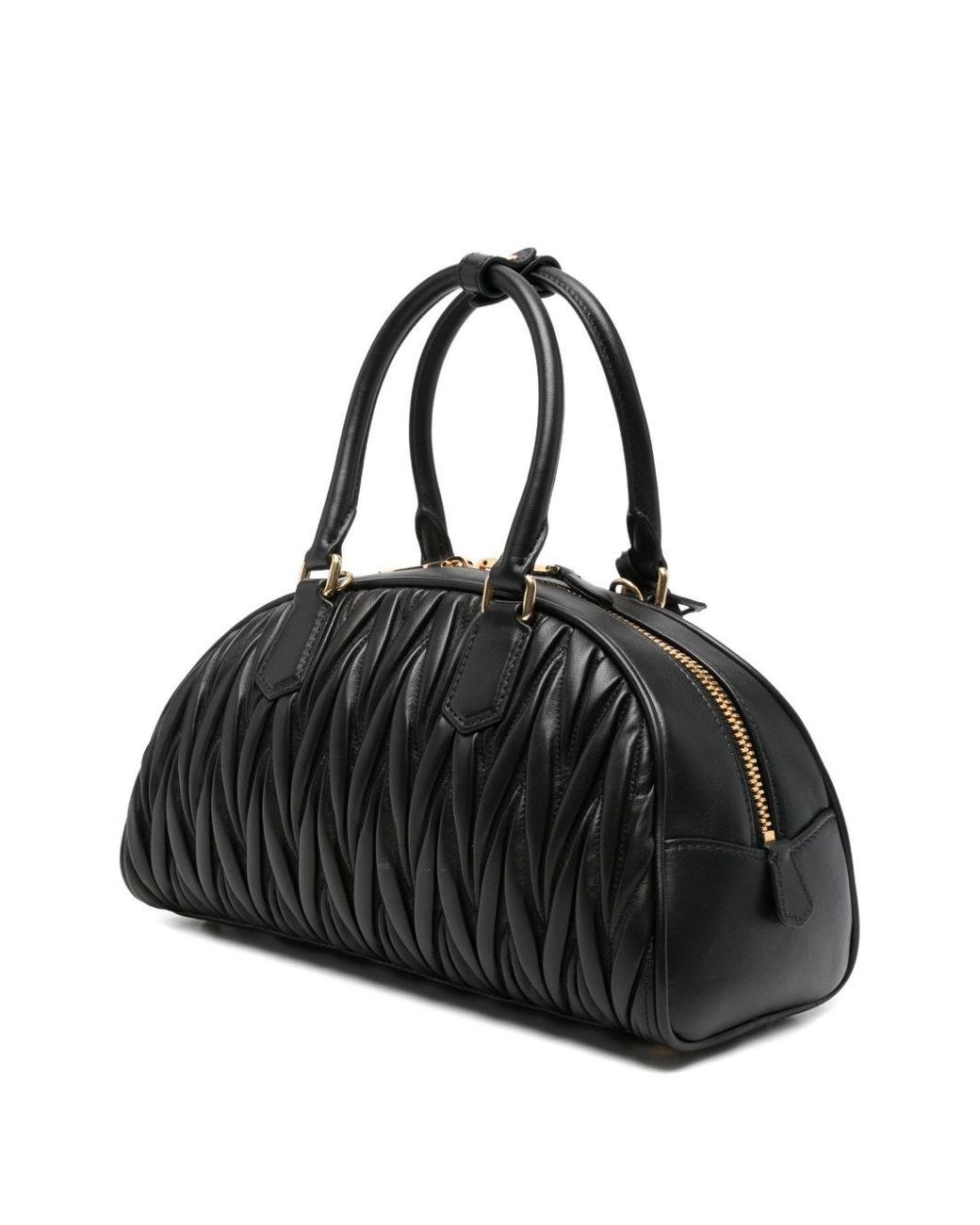Miu Miu Black Matelassé Clutch Bag